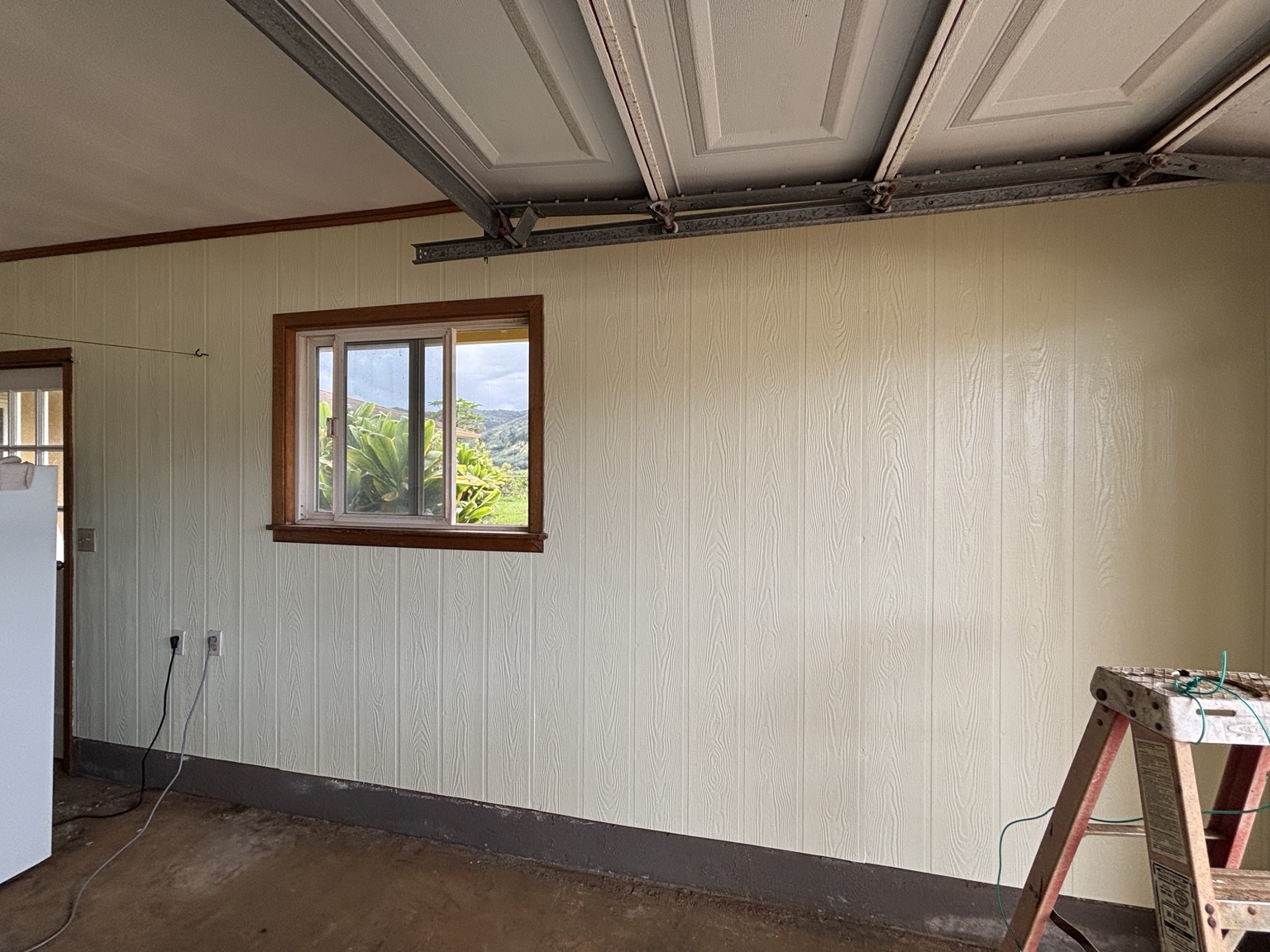 Exterior garage and painted home